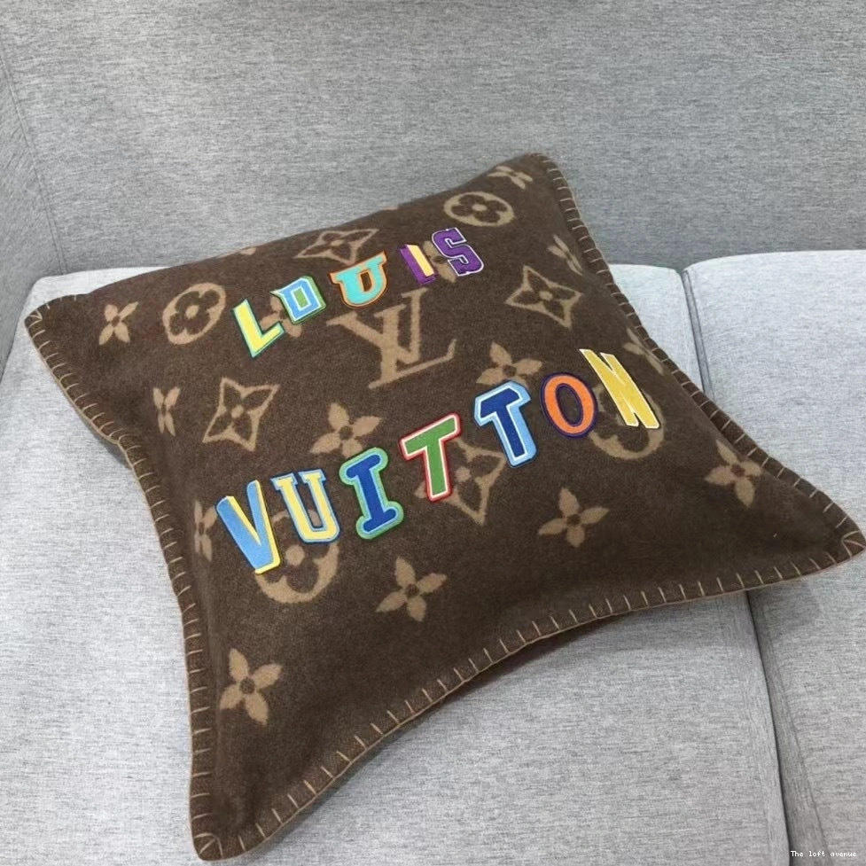 WOOL THROW LV CUSTOM PILLOW LETTERS 0817